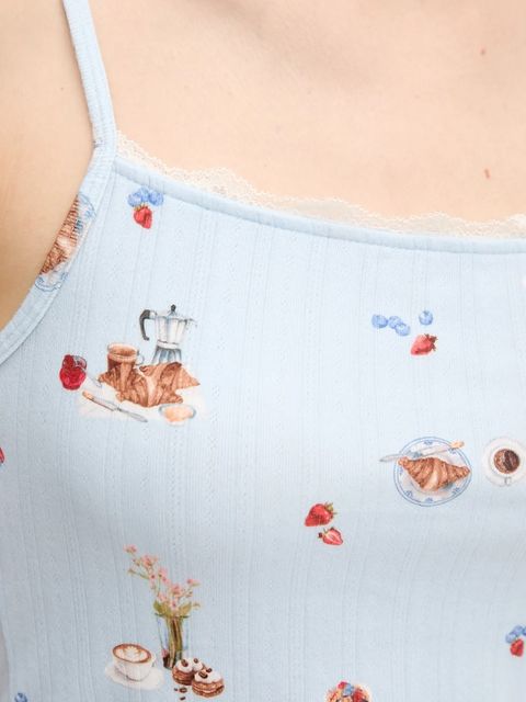 Abercrombie & Fitch top piżamowy damska kolor niebieski KI146-5104-111