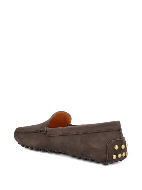 Tod's studded flat shoes - Brown