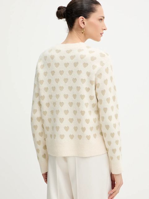 Morgan sweter damski kolor beżowy lekki MCOEUR