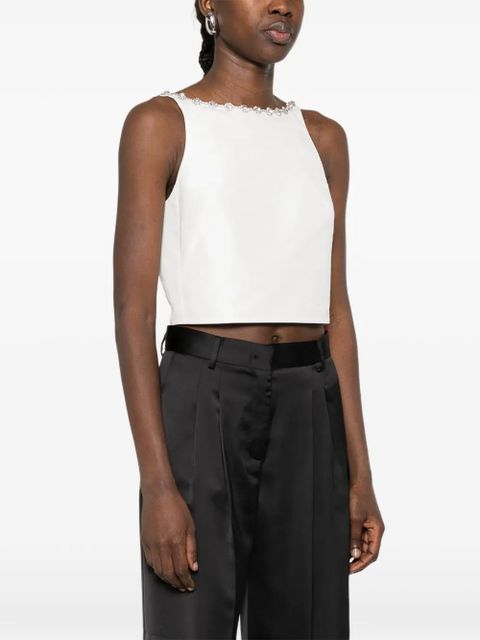 Maje Crystal-embellished top - White