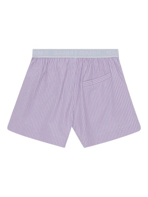 GANNI striped boxer shorts - Purple