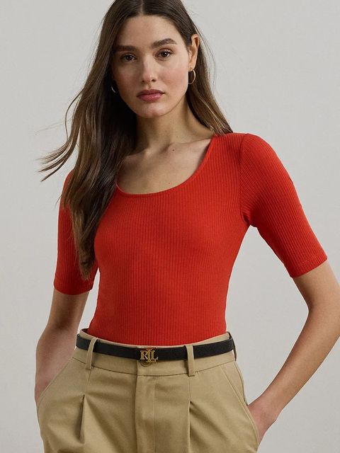 Lauren Ralph Lauren t-shirt damski kolor czerwony 200970116 - zdjęcie produktu nr 1