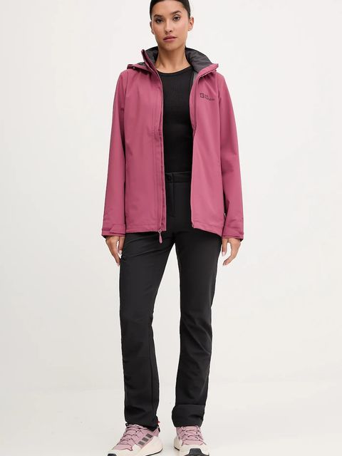 Jack Wolfskin kurtka outdoorowa Trailtime 2L kolor bordowy A63902