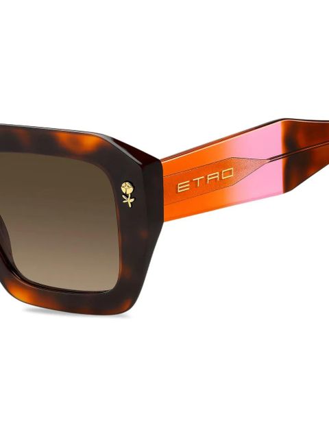 ETRO geometric-frame sunglasses - Brown
