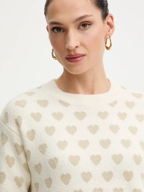 Morgan sweter damski kolor beżowy lekki MCOEUR