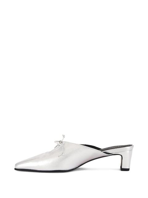 ALOHAS Amar tie-detail mules - Silver