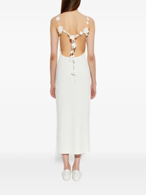 Cult Gaia Giuliana crochet-floral backless dress - White