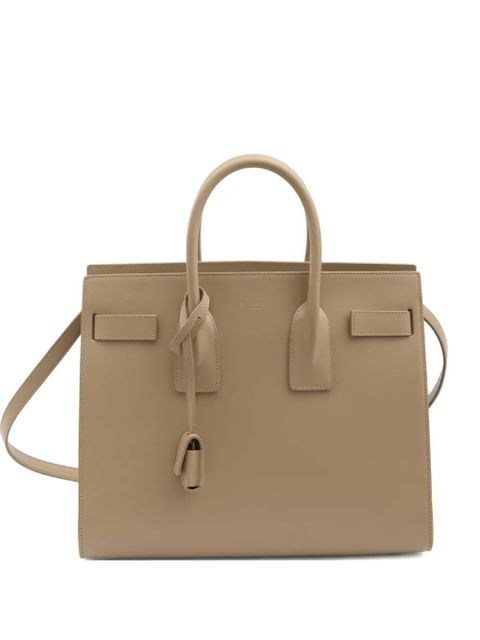 Saint Laurent Sac De Jour embossed handles small tote bag - Neutrals - zdjęcie produktu nr 1