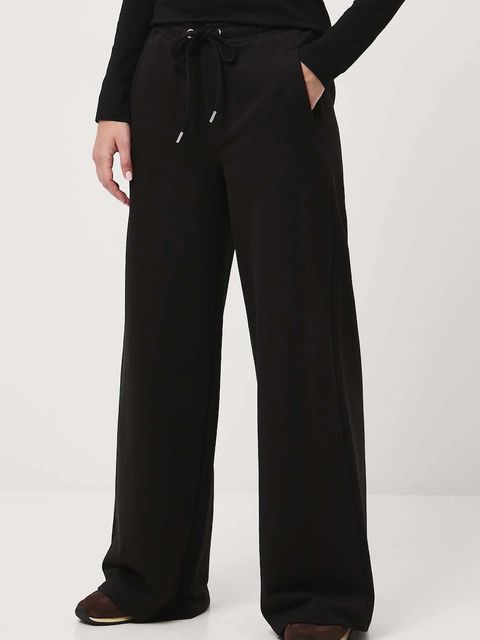 Medicine spodnie dresowe damskie kolor czarny szerokie medium waist - zdjęcie produktu nr 1