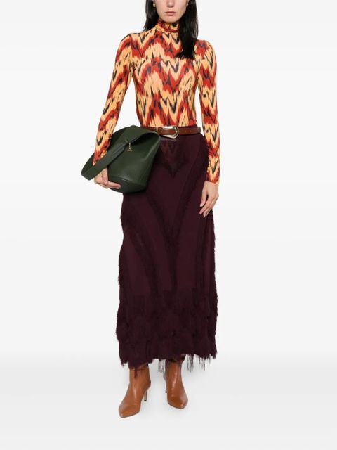 Ulla Johnson high-neck patterned T-shirt - Red - zdjęcie produktu nr 2