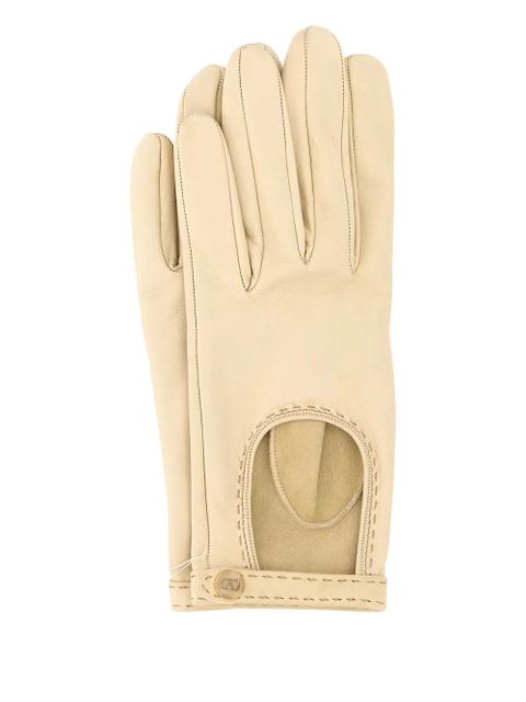 Valentino Garavani cut out-detail leather gloves - Neutrals - zdjęcie produktu nr 2