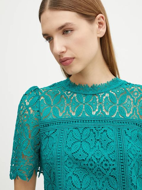 Morgan bluzka ORMAY damska kolor zielony gładka ORMAY