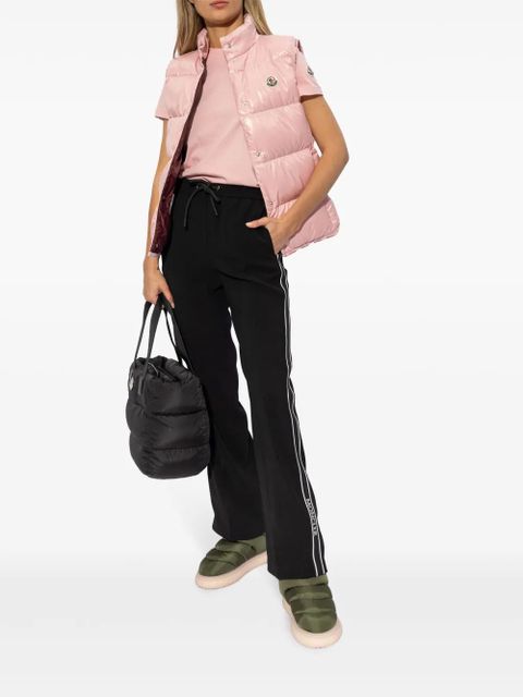 Moncler logo-patch cotton T-shirt - Pink