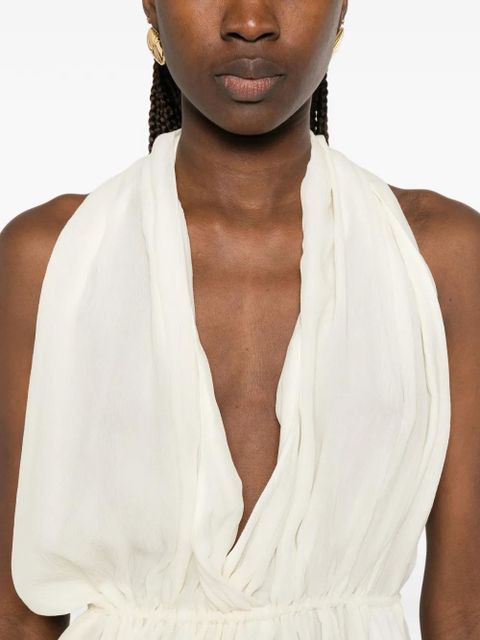 Aya Muse Palli halterneck top - Neutrals