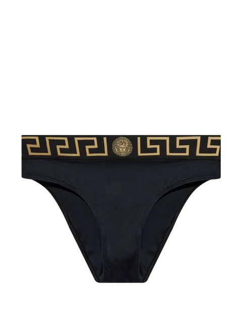 Versace logo-waistband bikini bottoms - Black - zdjęcie produktu nr 1