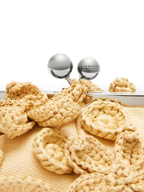 Weekend Max Mara small Comune floral-embellished shoulder bag - Neutrals