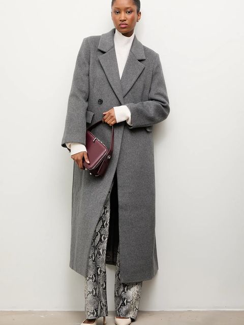 Answear.LAB płaszcz wełniany kolor szary - zdjęcie produktu nr 2