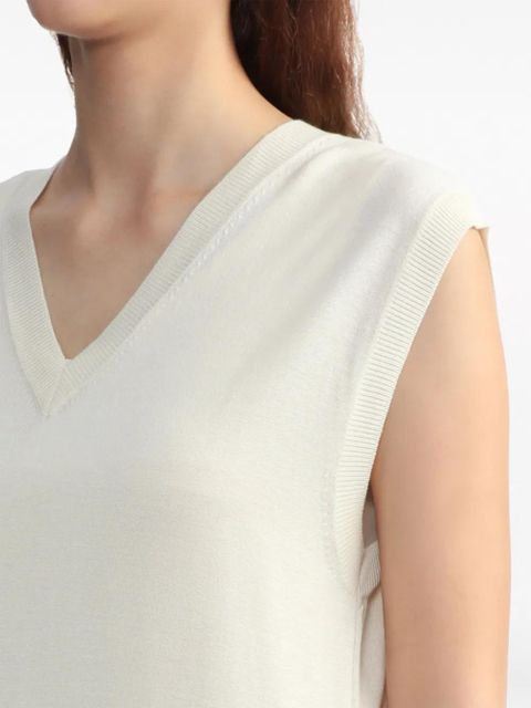 Simone Rocha panelled wool-silk sleeveless dress - White