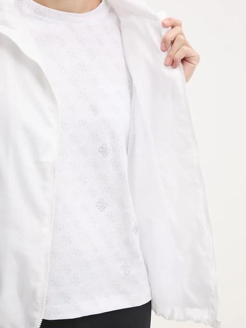 Guess kurtka kolor biały przejściowa oversize V5GL01 WH482