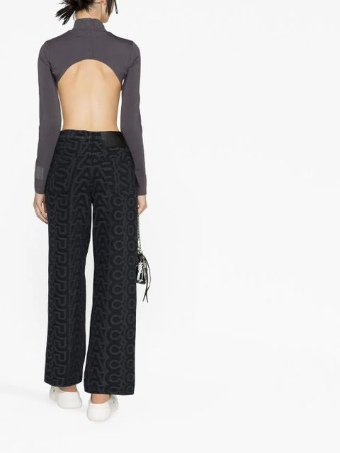 Marc Jacobs The Monogram denim straight-leg jeans - Black