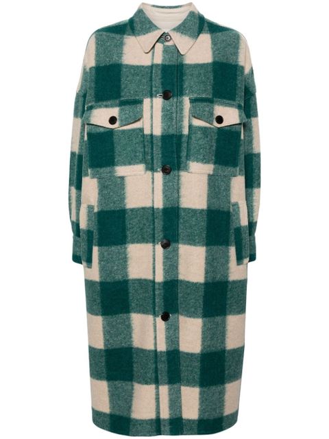 MARANT ÉTOILE Fontizi checked coat - Green