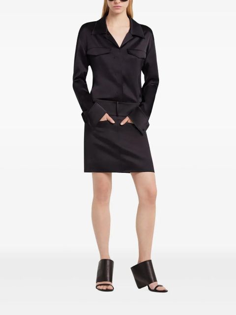 Courrèges satin shirt - Black