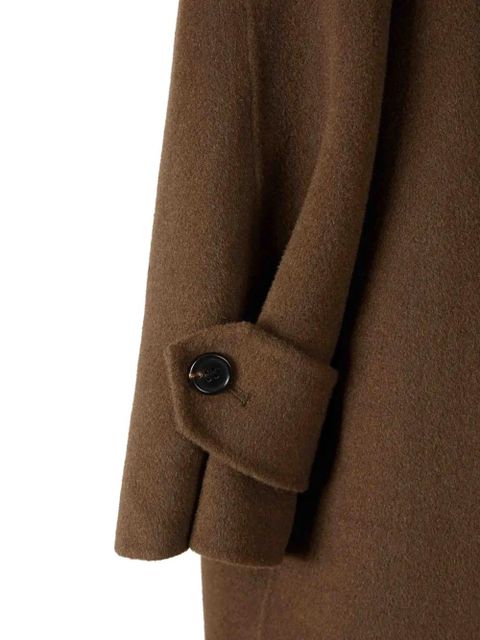 STAUD high-collar long coat - Brown