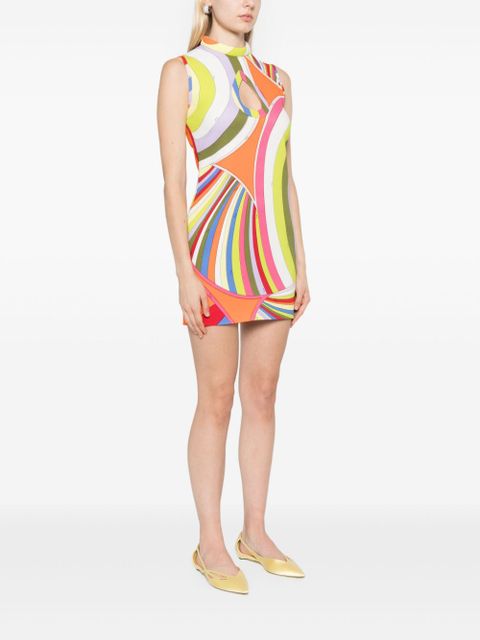 PUCCI Iride-print mini dress - Orange
