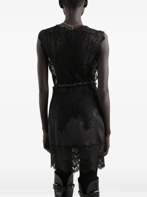 Dolce & Gabbana lace-trimmed slip mini dress - Black