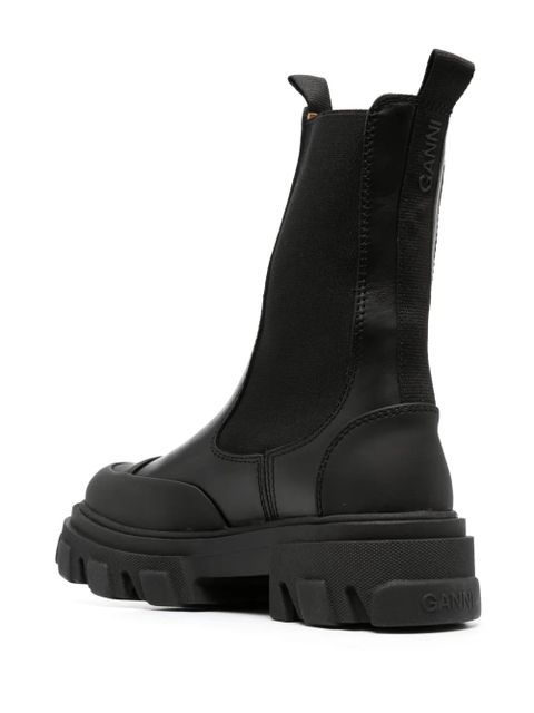 GANNI chunky-sole leather Chelsea boots - Black - zdjęcie produktu nr 1