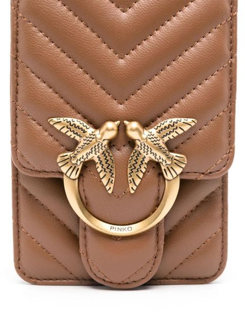 PINKO Love One smartphone bag - Brown