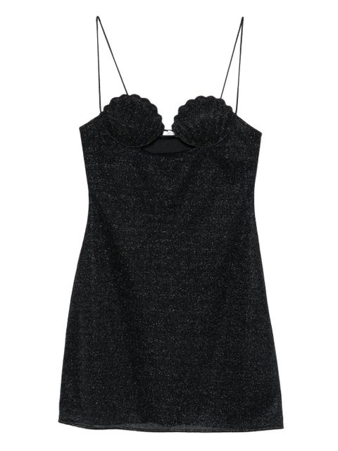 Oséree shell-detail glitter-embellished dress - Black - zdjęcie produktu nr 1