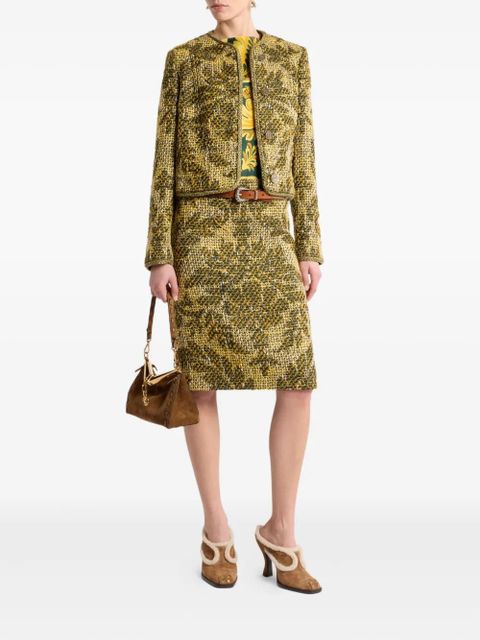 ETRO basketweave jacquard jacket - Green