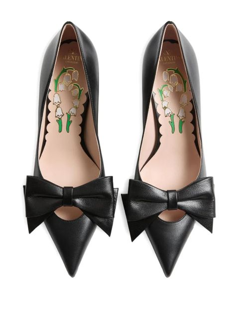 Valentino Garavani 65mm Bowow kidskin pumps - Black