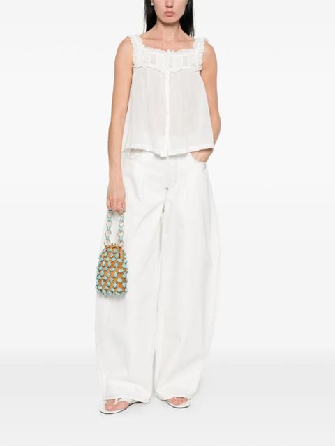 DÔEN Fidella square-neck sleeveless top - White - zdjęcie produktu nr 2