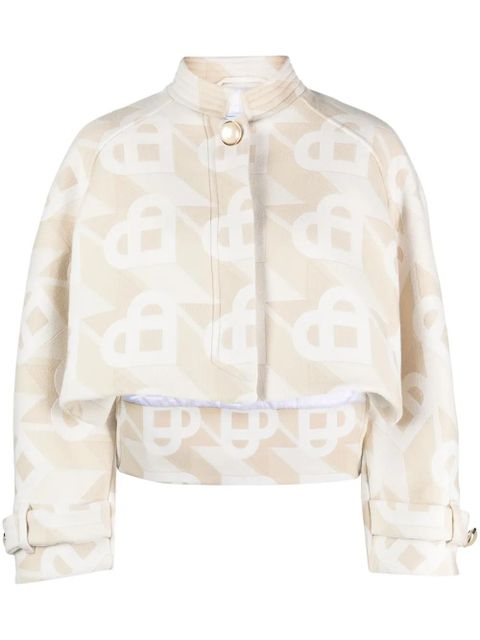 Casablanca logo-monogram cropped jacket - White - zdjęcie produktu nr 1