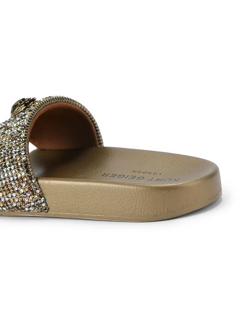 Kurt Geiger London klapki Meena Eagle damskie kolor złoty 7400260999