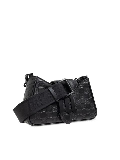 MISBHV embossed leather shoulder bag - Black