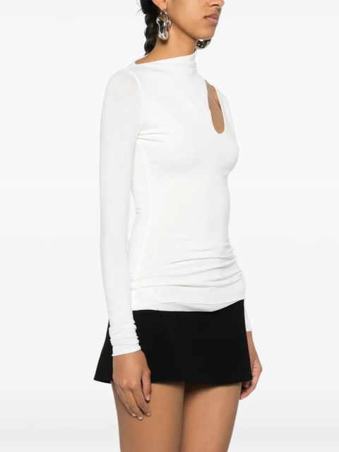 MANURÍ Bambina cut-out detail top - Neutrals