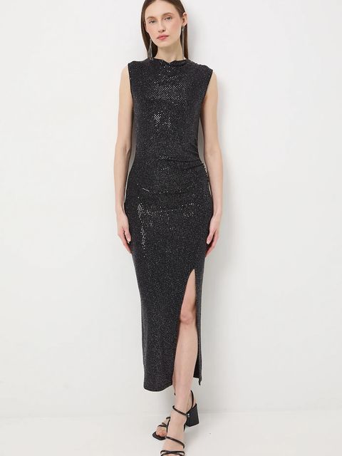 Medicine sukienka kolor srebrny maxi dopasowana - zdjęcie produktu nr 2