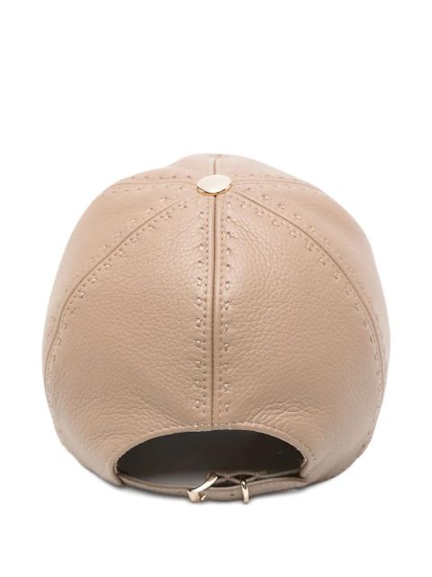 Max Mara leather debossed-logo cap - Neutrals - zdjęcie produktu nr 2