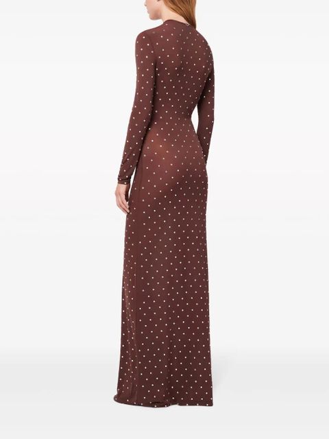 Rabanne crystal-embellished maxi dress - Brown