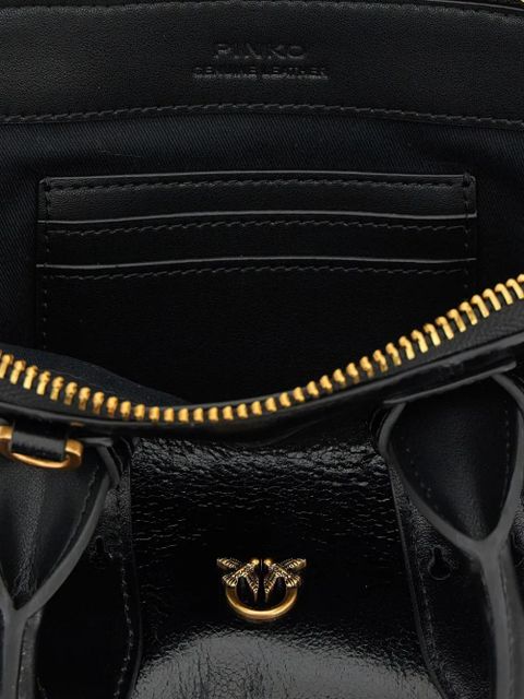 PINKO adjustable handle love birds bowling handbag - Black - zdjęcie produktu nr 2