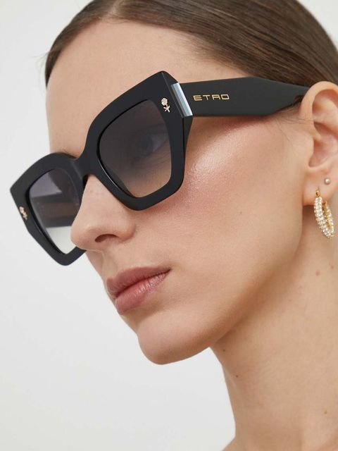 Etro okulary przeciwsłoneczne damskie kolor czarny ETRO 0010/S