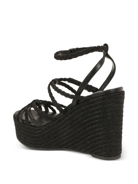 Jimmy Choo Nyra braided-strap platform sandals - Black