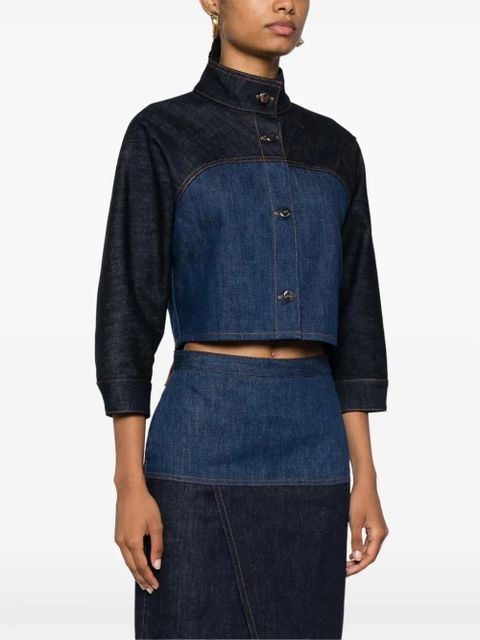 FENDI two-tone denim jacket - Blue