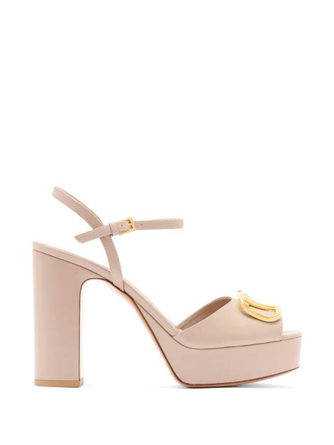 Valentino Garavani Vlogo Signature platform sandals - Pink - zdjęcie produktu nr 1