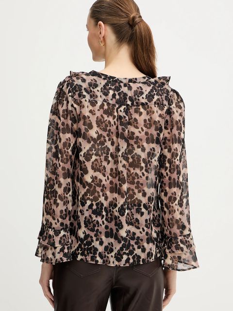 Morgan koszula damskie kolor brązowy regular CLEOL.F