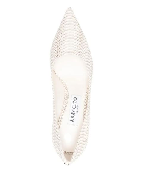 Jimmy Choo snake-effect leather pumps - Neutrals