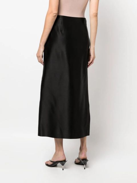 The Row Kanita layered silk skirt - Black